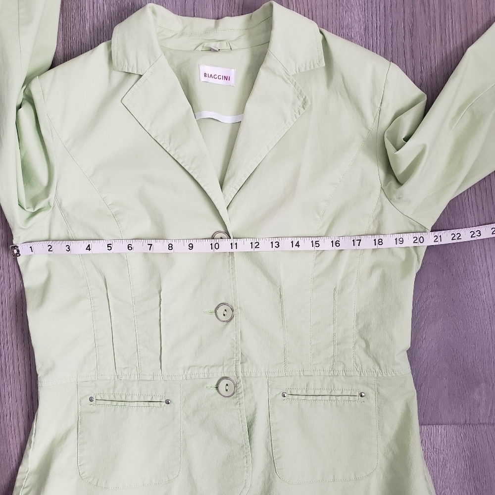 Biaggini Women's Lime Green Light Weight Spring Blazer - Picture 10 of 14